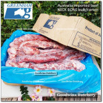 Beef bone NECK BONES UNTRIMMED Australia GREENHAM frozen BULK +/- 20kg/carton (price/kg)